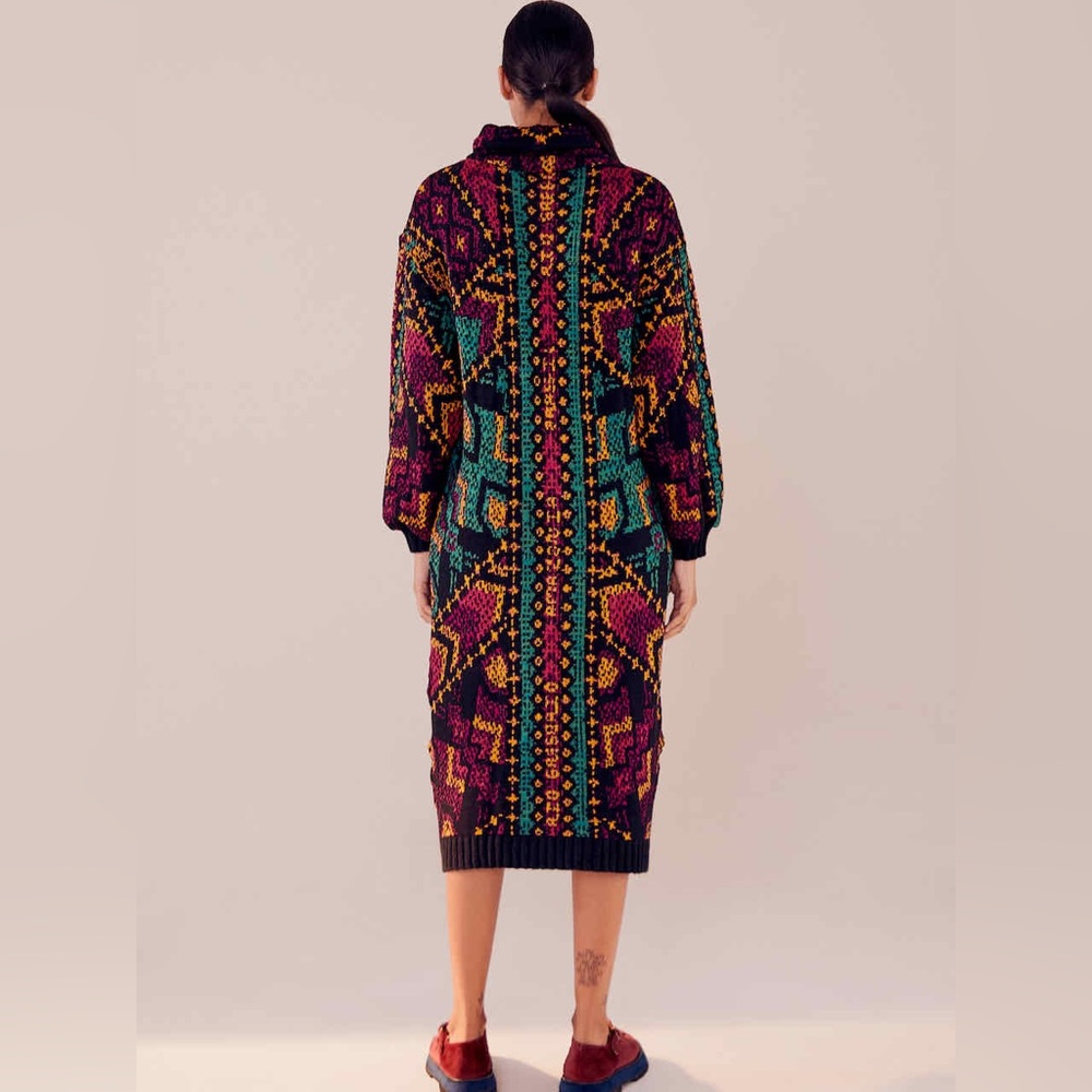 FARM RIO Yawanawa Stripes Sweater Dress - Picture 2 of 8